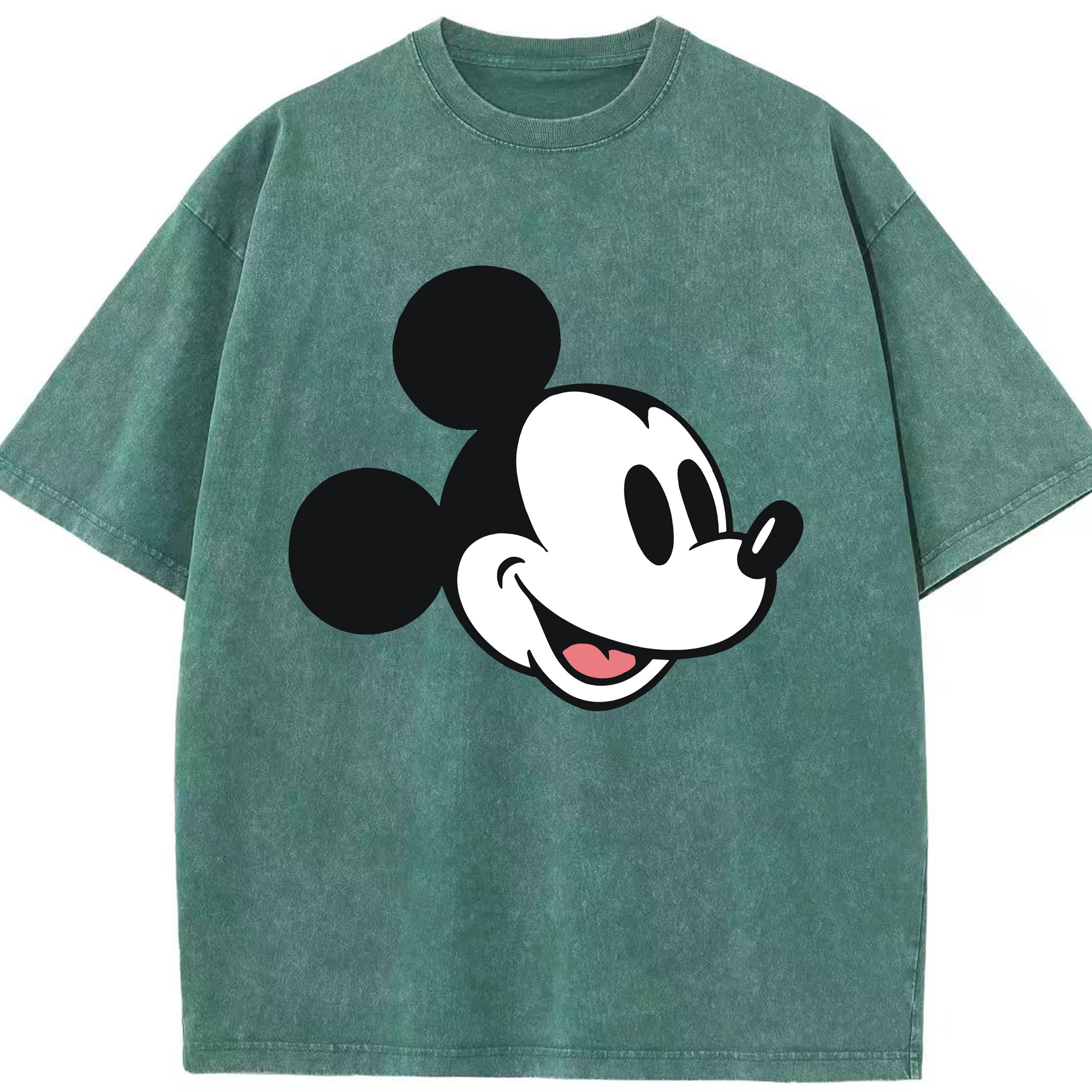 （画像用） ミッキーマウス Mickey Mouse 綿100% ヴィンテージ風 半袖Tシャツ（フロントプリント）